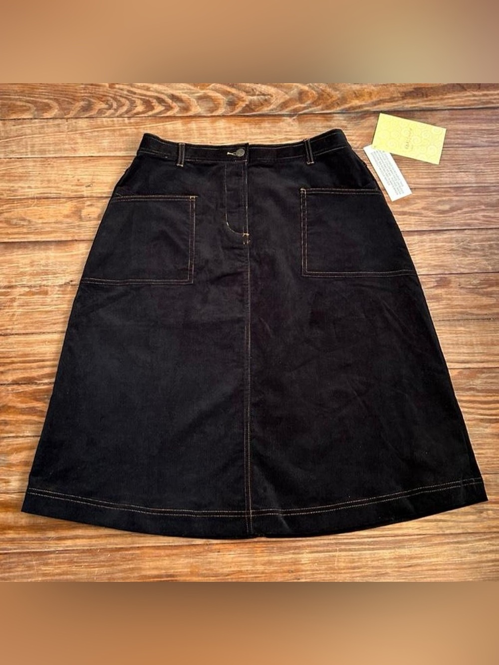 Vintage black corduroy skirt